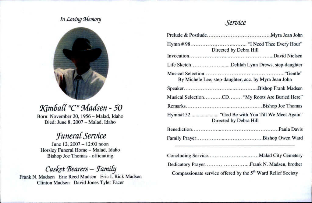 Kimball (C) Madsen program