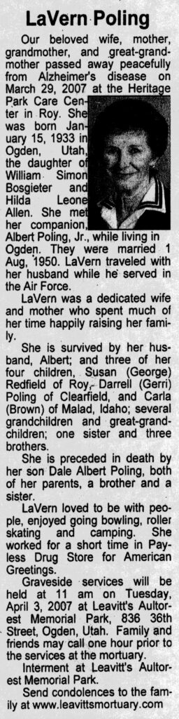 LaVern Poling obit