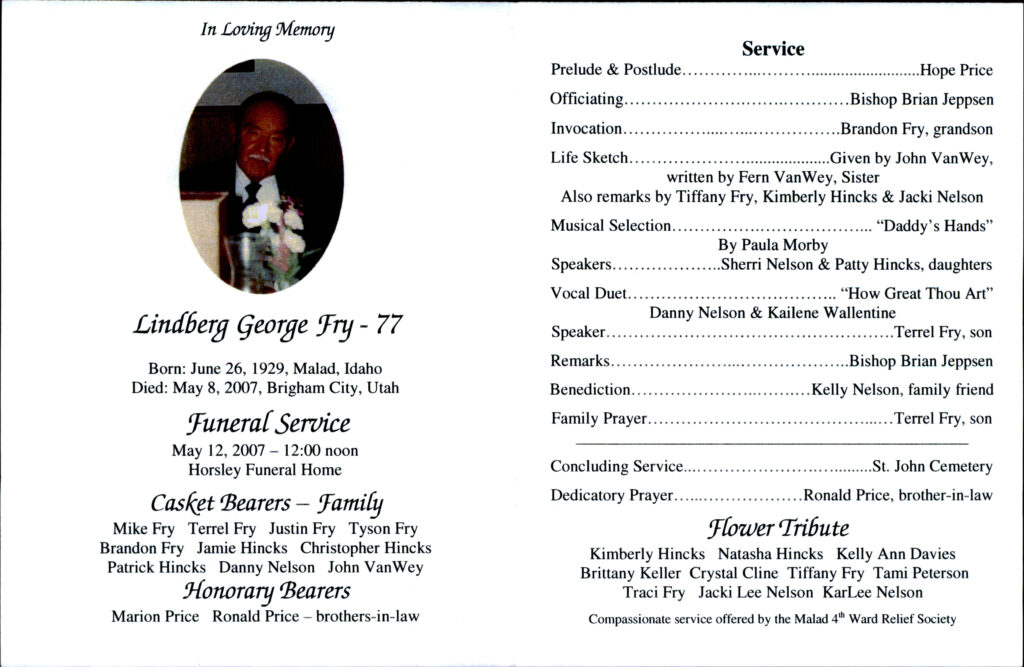 Lindberg George Fry program