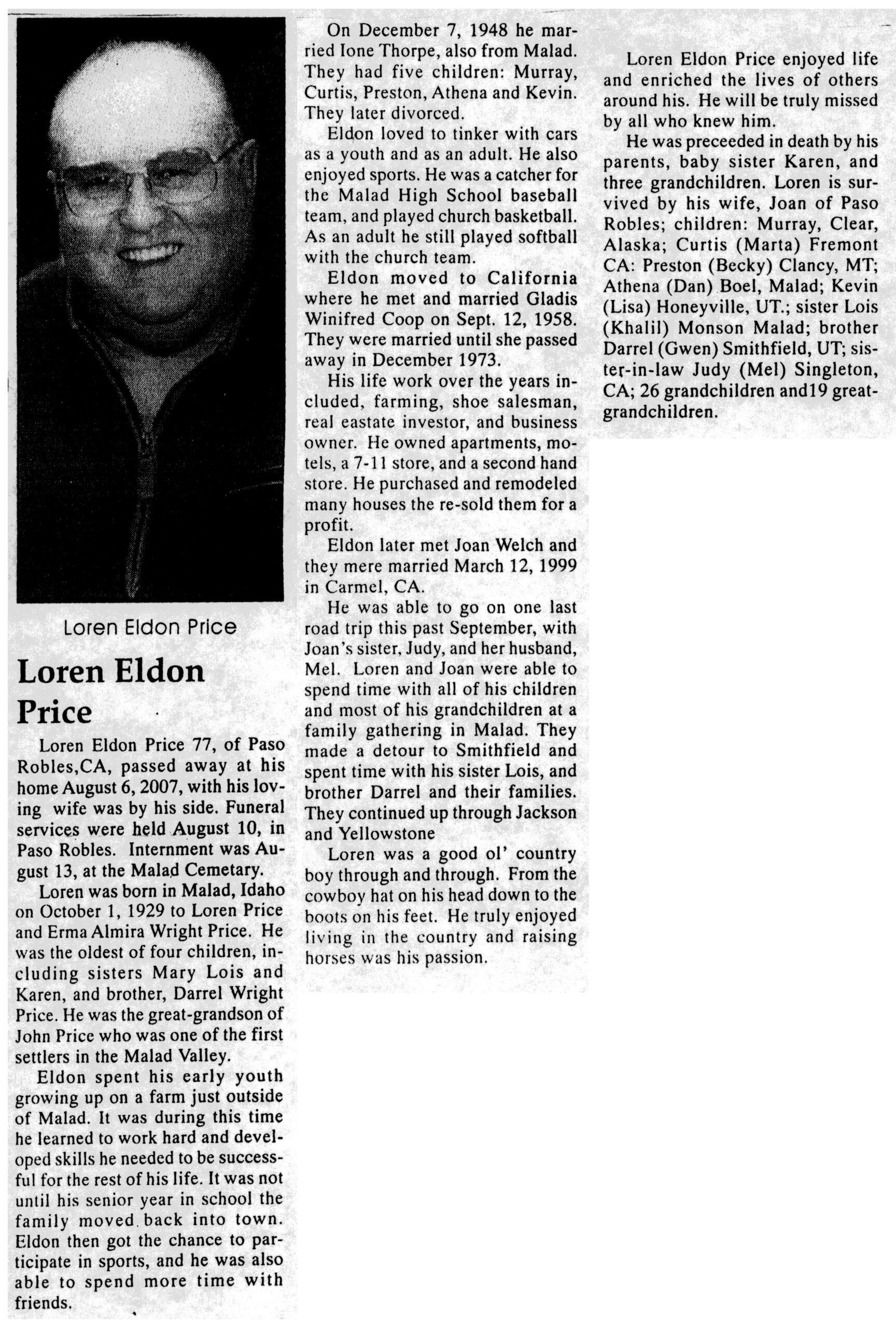 Loren Eldon Price