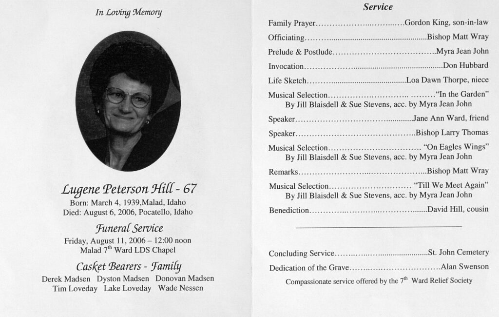 Lugene Peterson Hill program