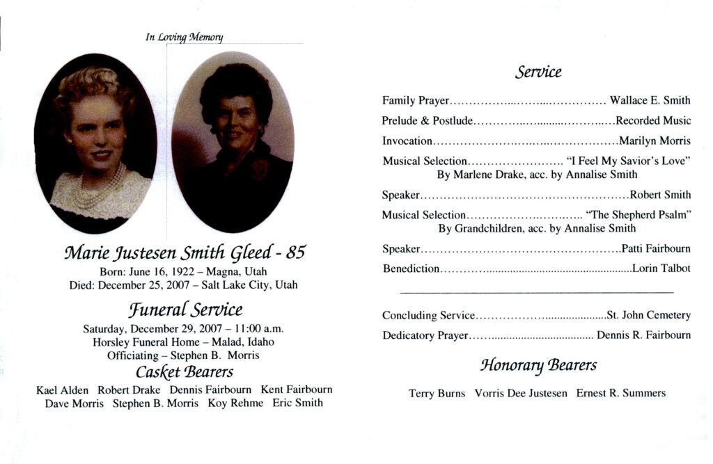 Marie Justesen Smith Gleed program