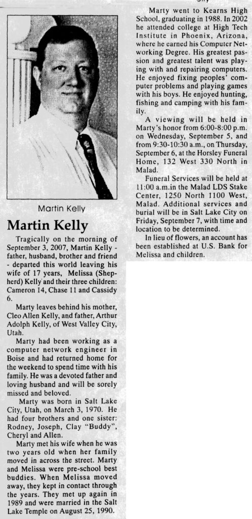 Martin Kelly obit
