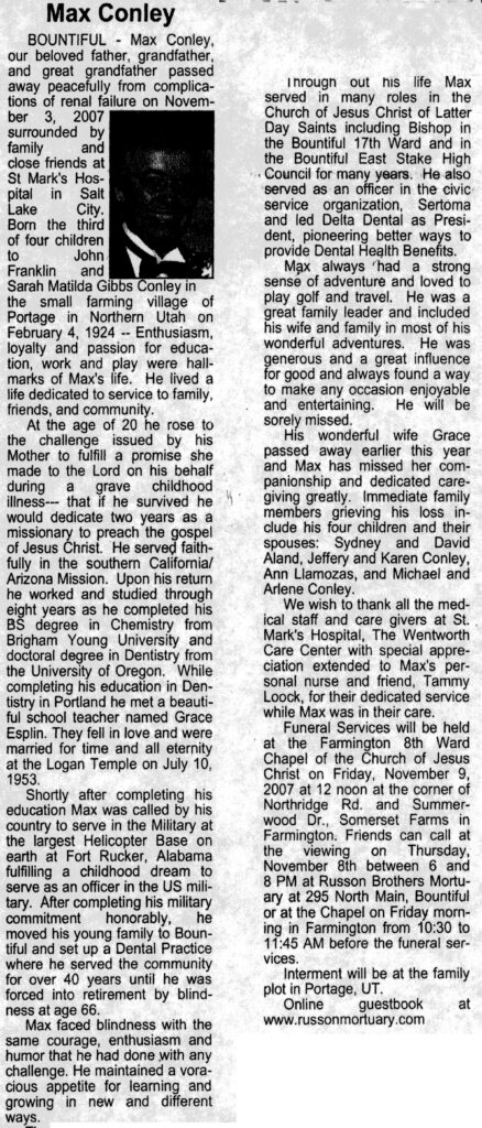 Max Conley obit