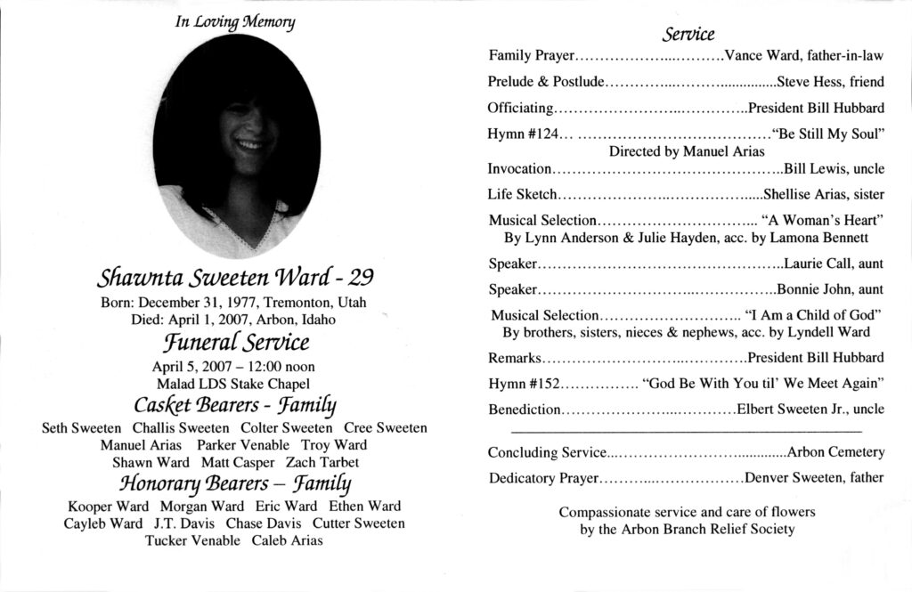 Shawnta Sweeten Ward program