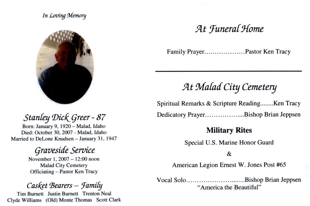 Stanley Dick Greer program