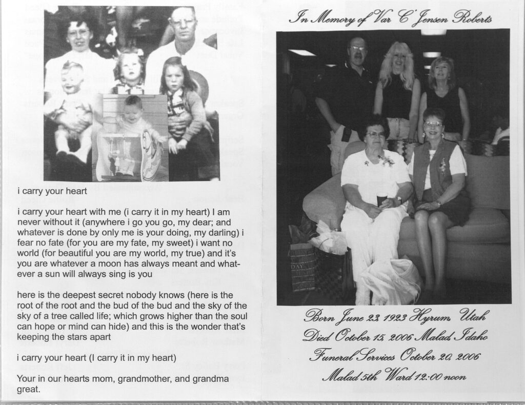 ' Jensen Roberts memorial