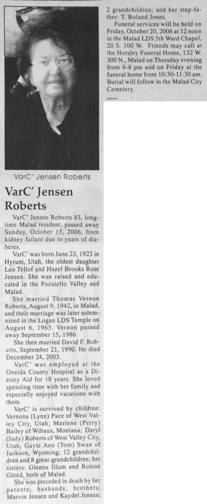 ' Jensen Roberts obit