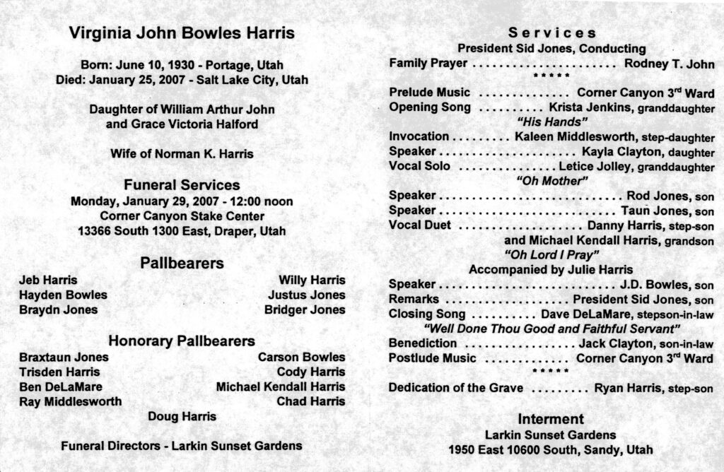 Virginia John Bowles Harris program