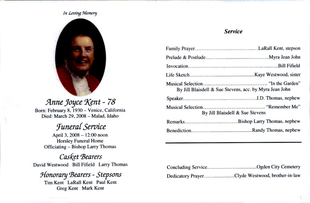 Anne Joyce Kent program