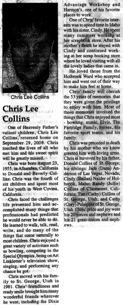 Chris Lee Collins obit