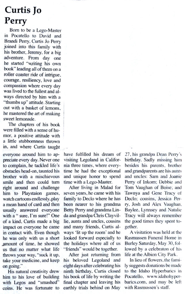 Curtis Jo Perry obit