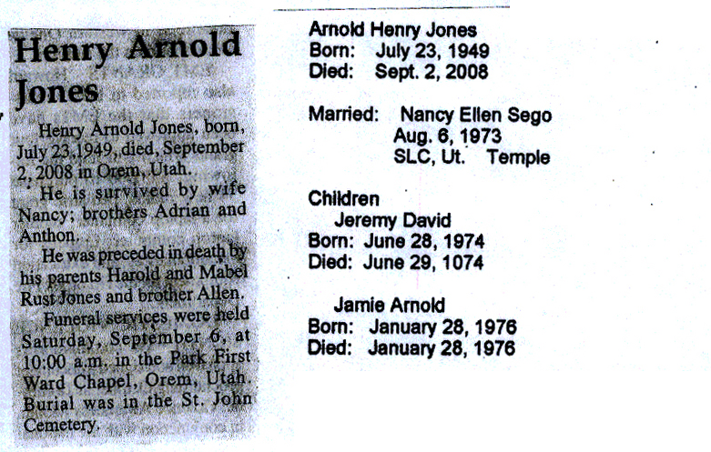 Henry Arnold Jones obit