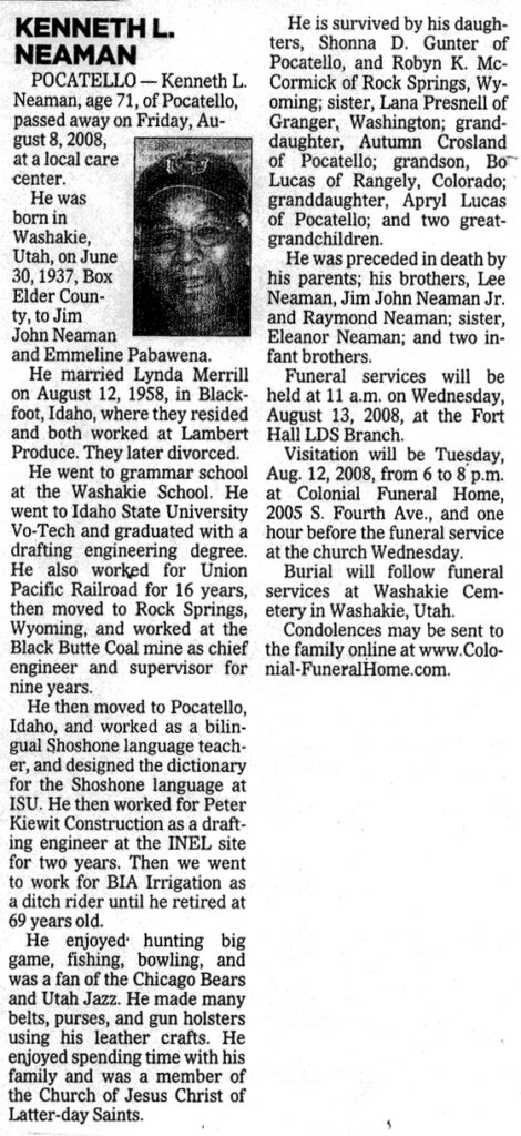 Kenneth L Neaman obit