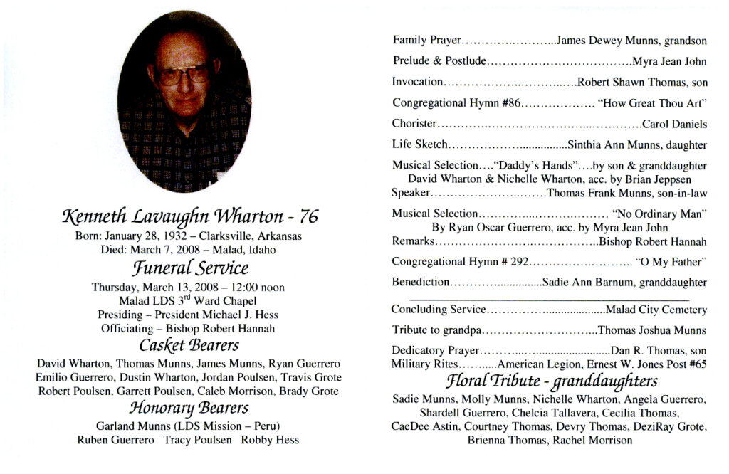 Kenneth Lavaughn Wharton program