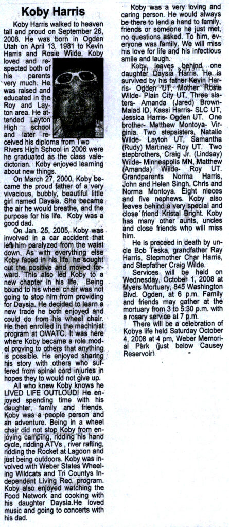 Koby Harris obit