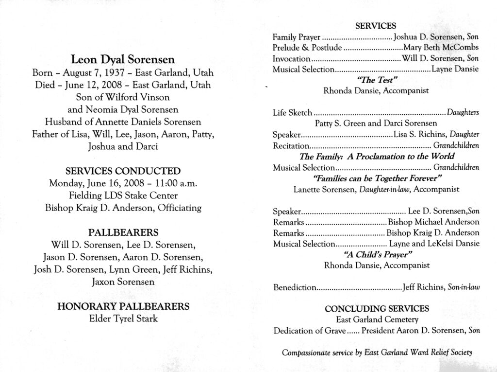 Leon Dyal Sorensen program