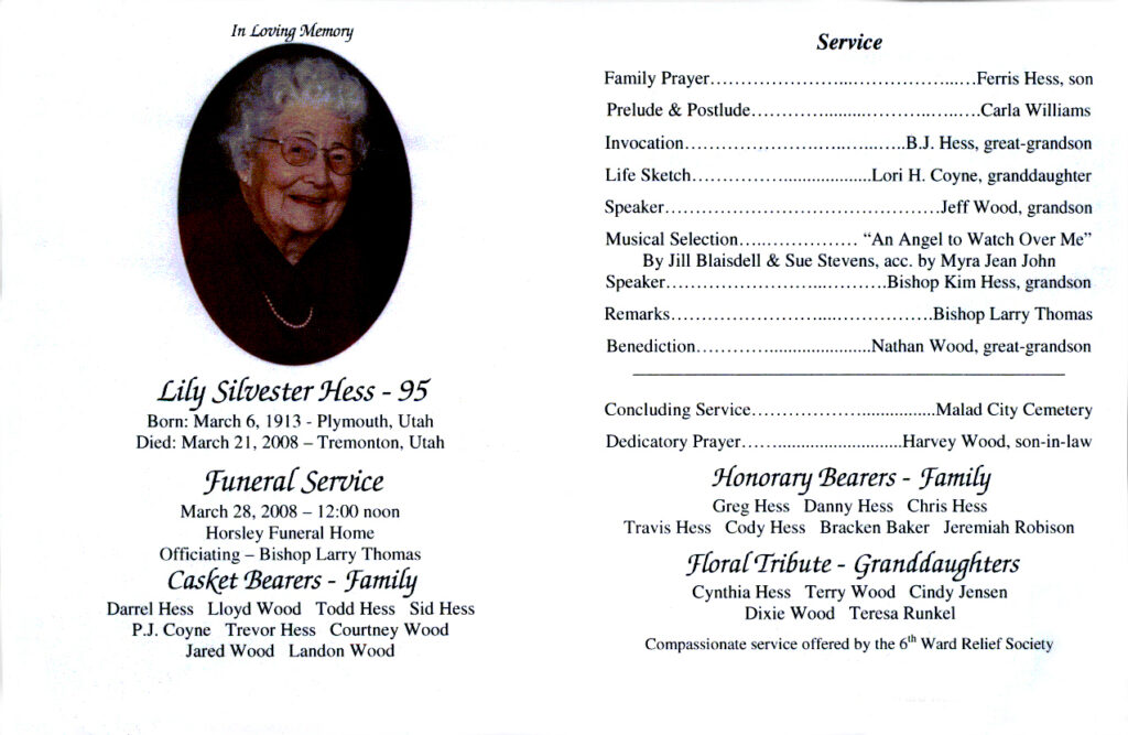 Lily Silvester Hess program