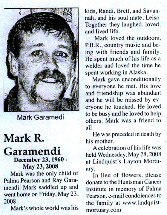 Mark R Garamendi obit