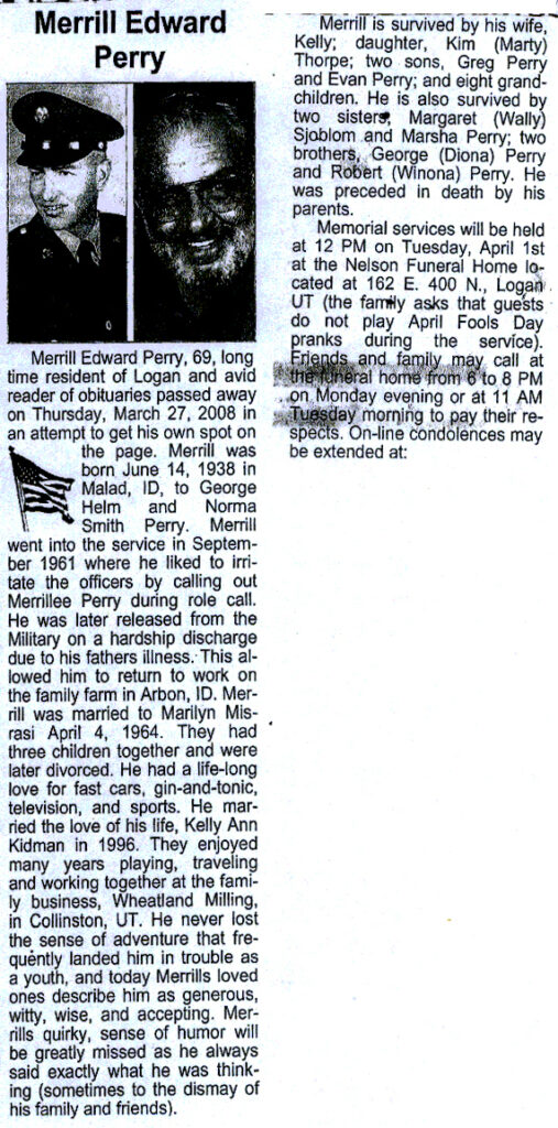Merrill Edward Perry obit2