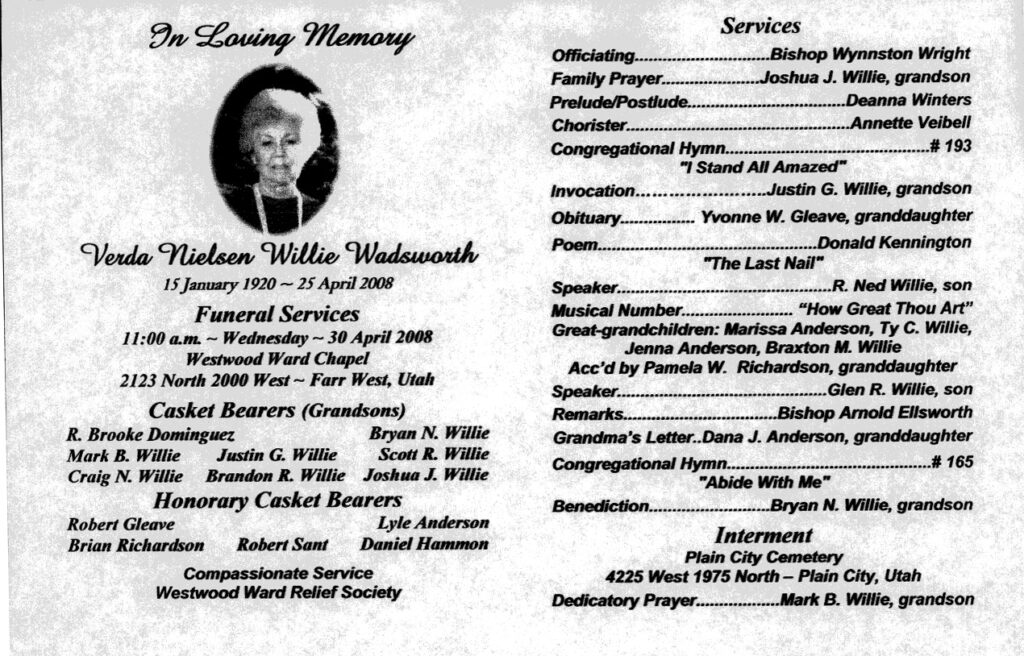 Verda Nielsen Wadsworth program