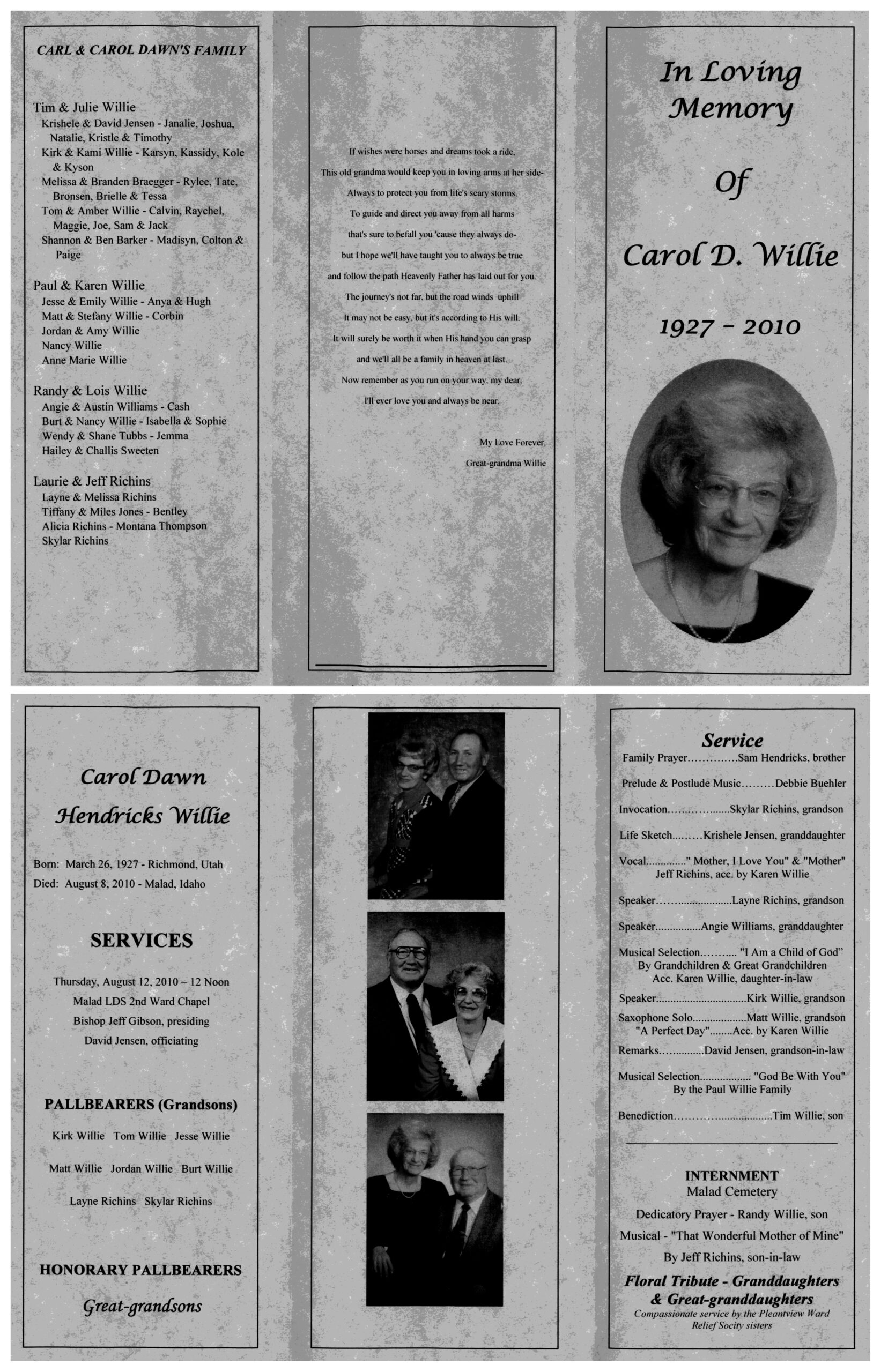 Carol Dawn Hendricks Willie program