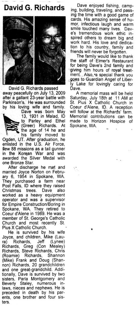 David G Richards obit