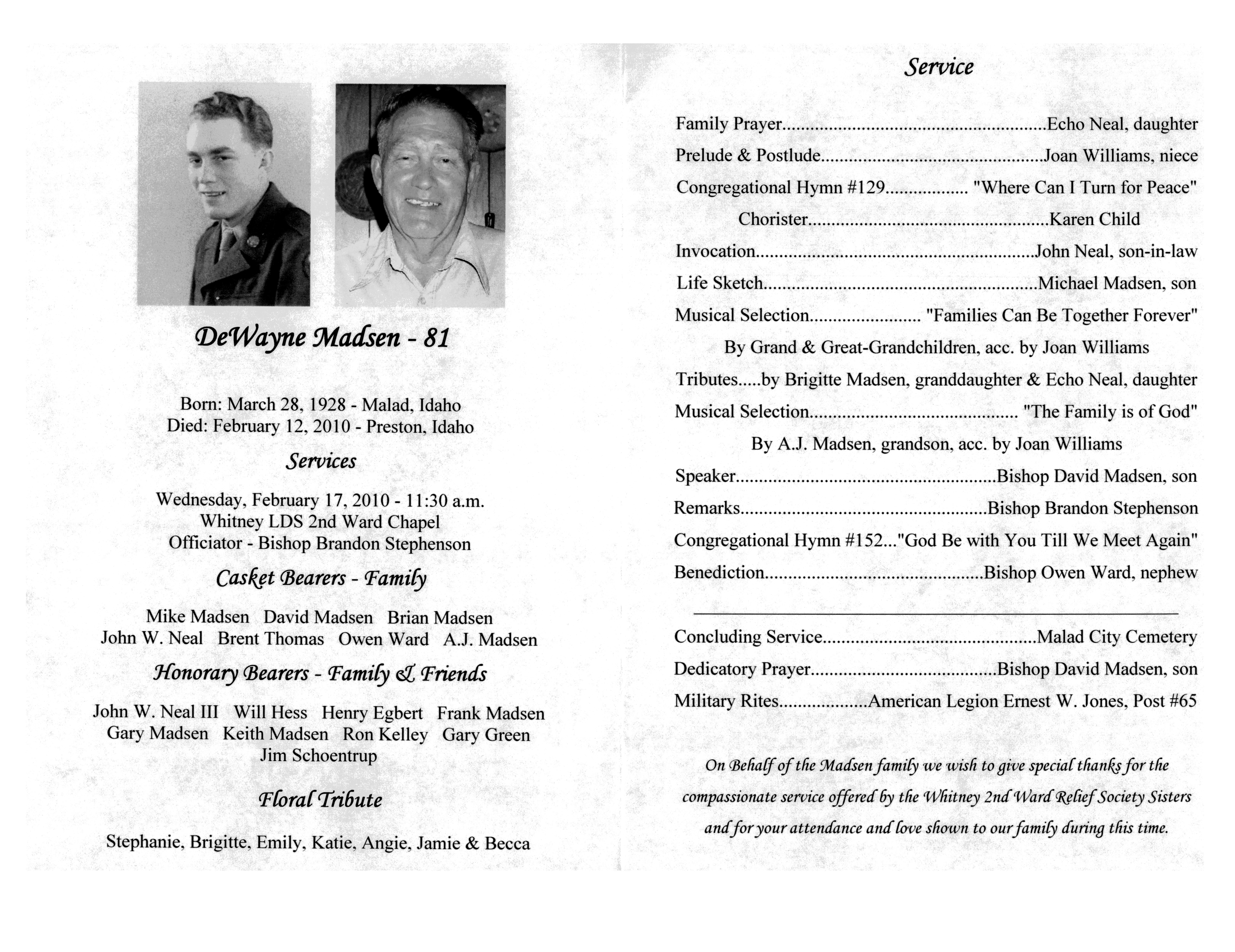 DeWayne Madsen program