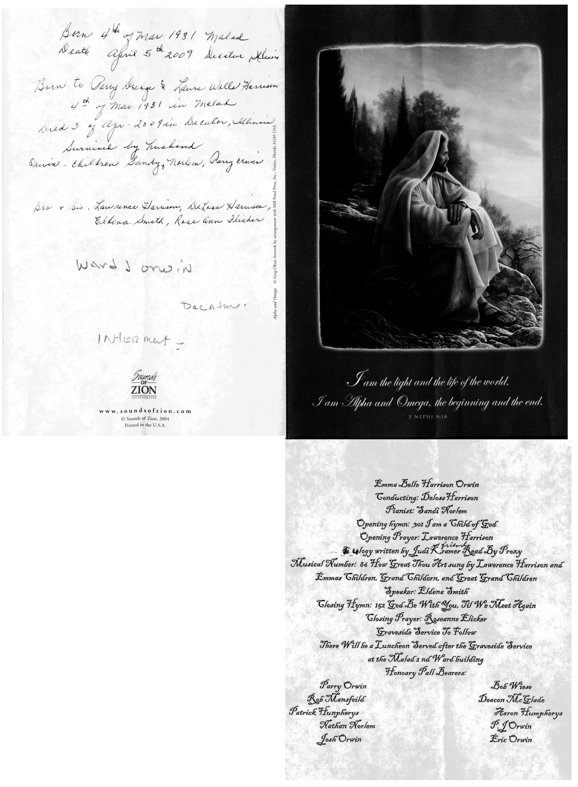 Emma Belle Harrison Orwin program