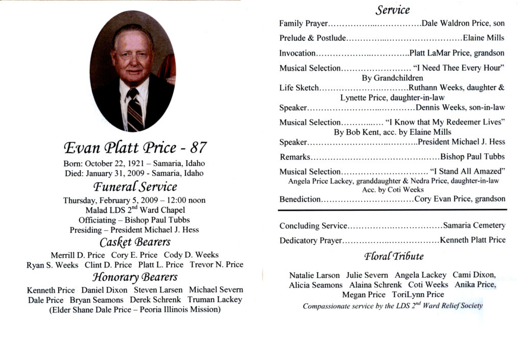 Evan Platt Price program