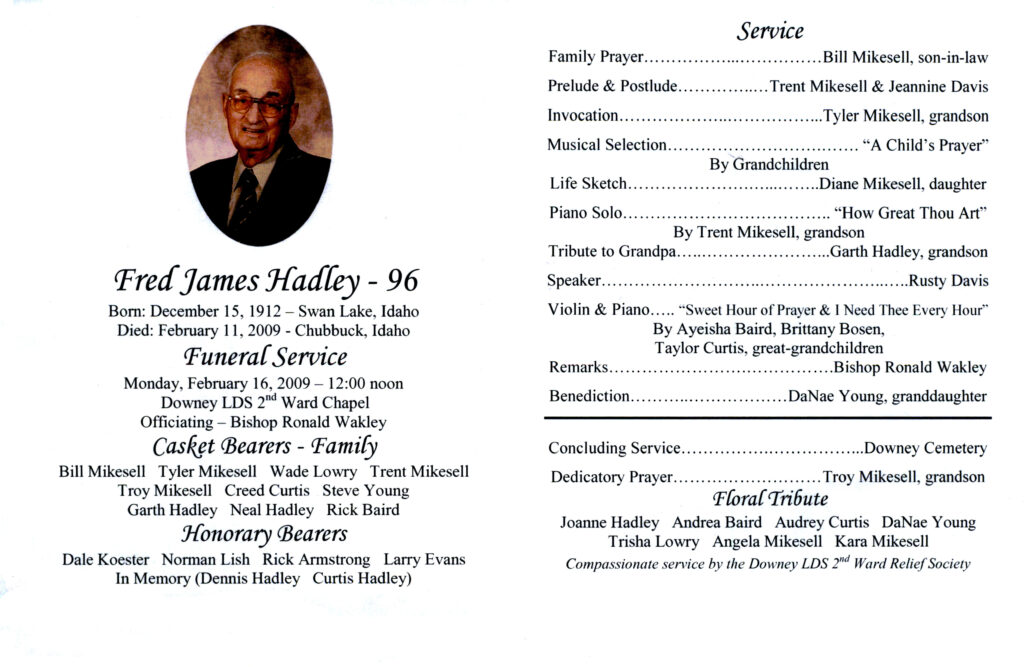 Fred James Hadley program