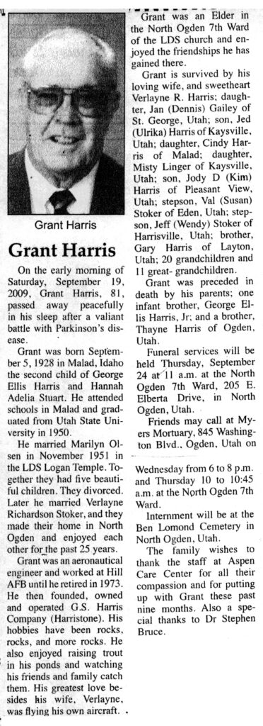 Grant Harris obit
