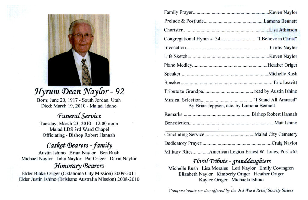 Hyrum Dean Naylor program