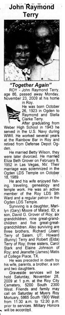 John Raymond Terry obit
