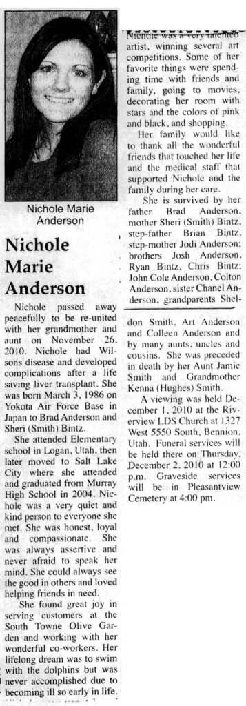 Nichole Marie Anderson obit