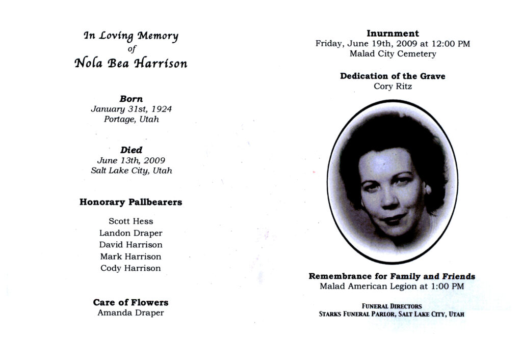 Nola Bea Harrison program