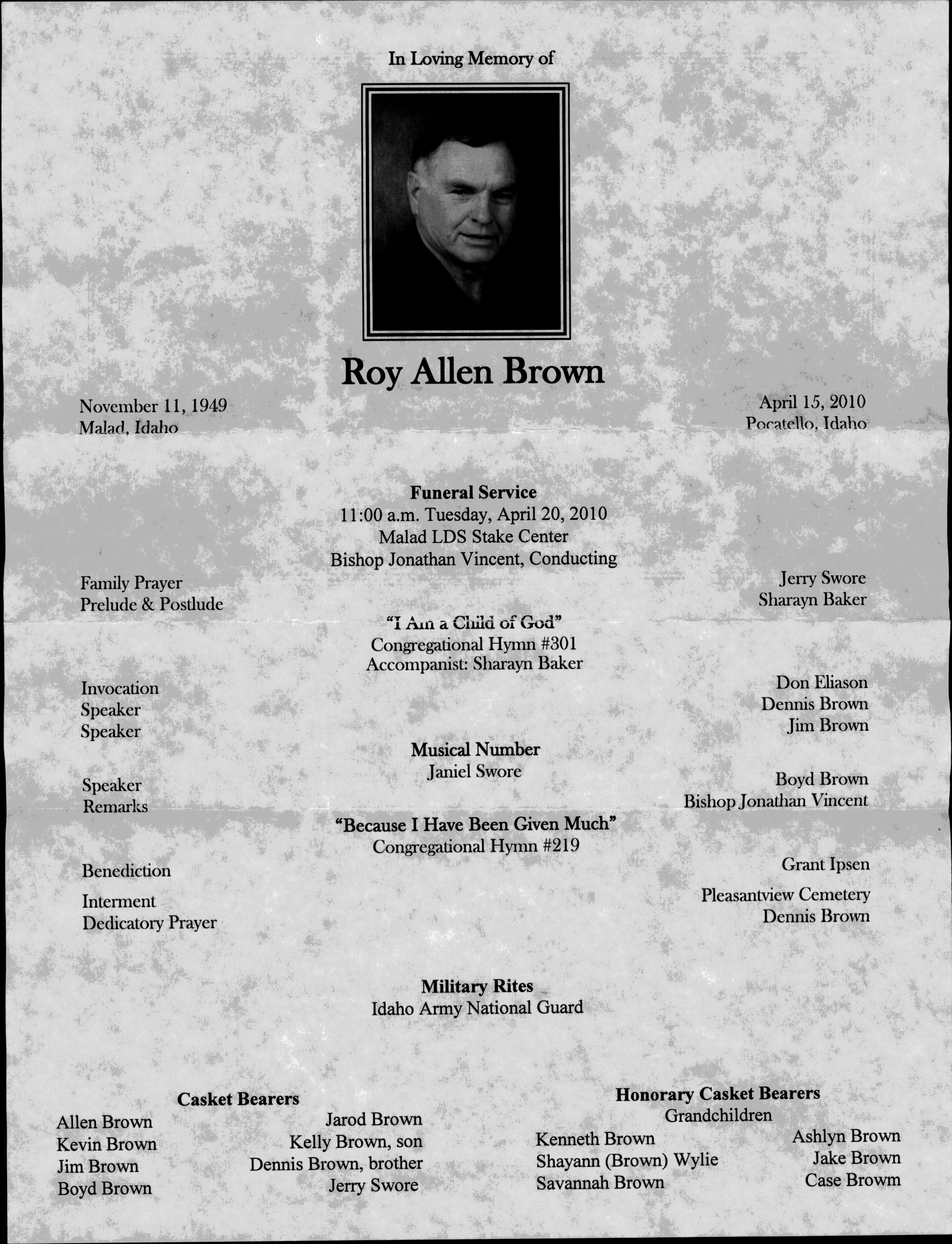 Roy Allen Brown program