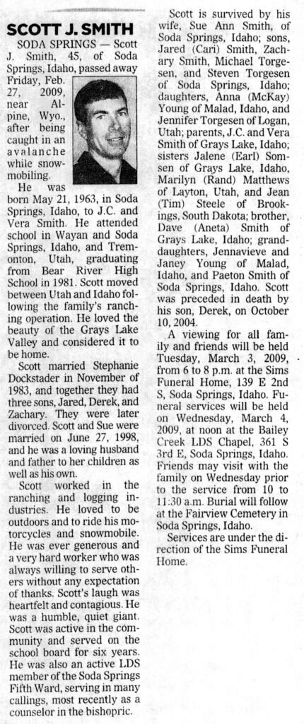Scott J Smith obit
