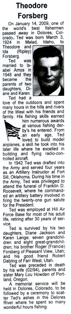 Theodore Forsberg obit