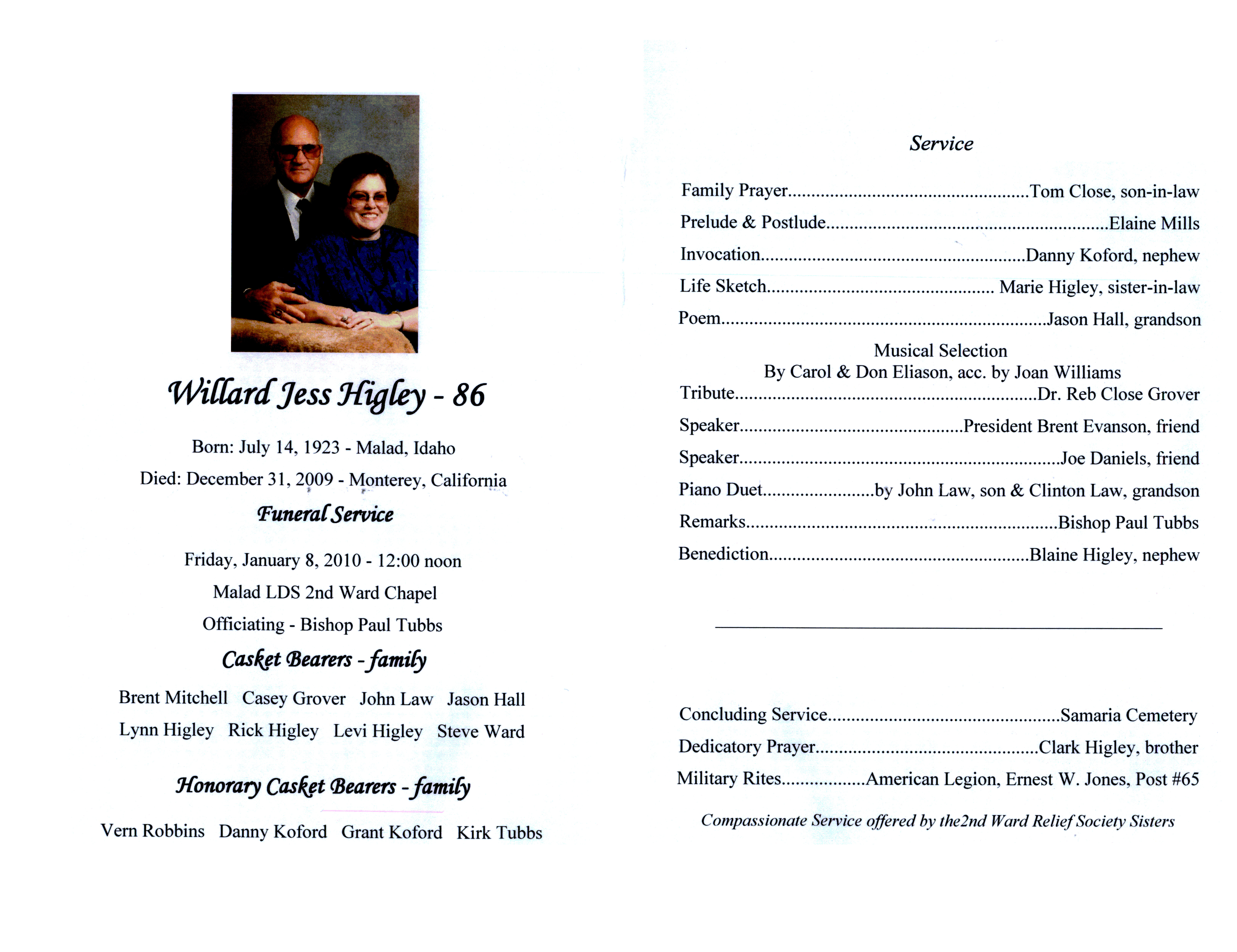 Williard Jess Higley program