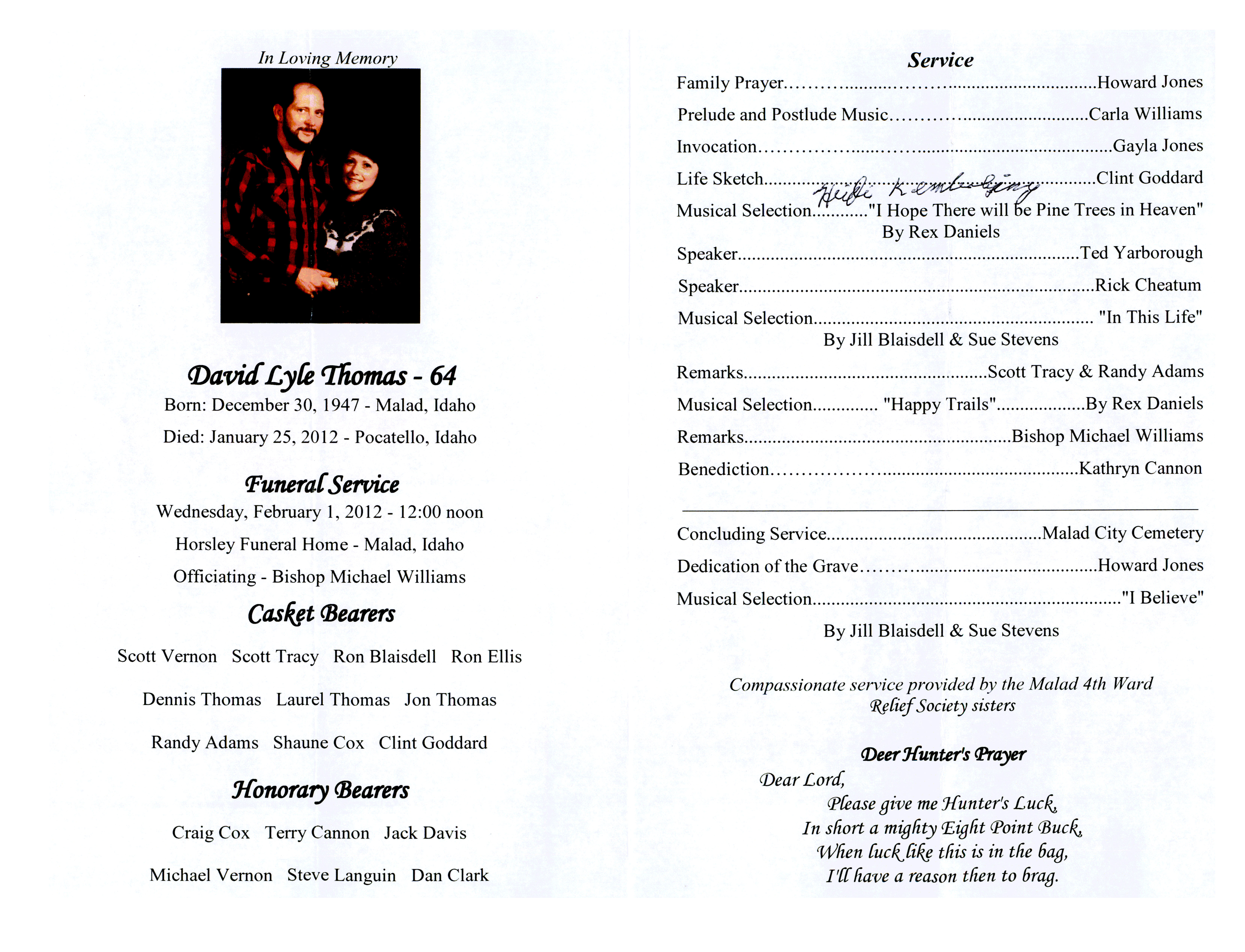 David Lyle Thomas program