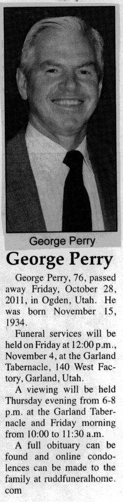 George Perry funeral notice