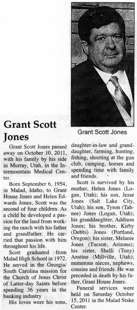 Grant Scott Jones obit