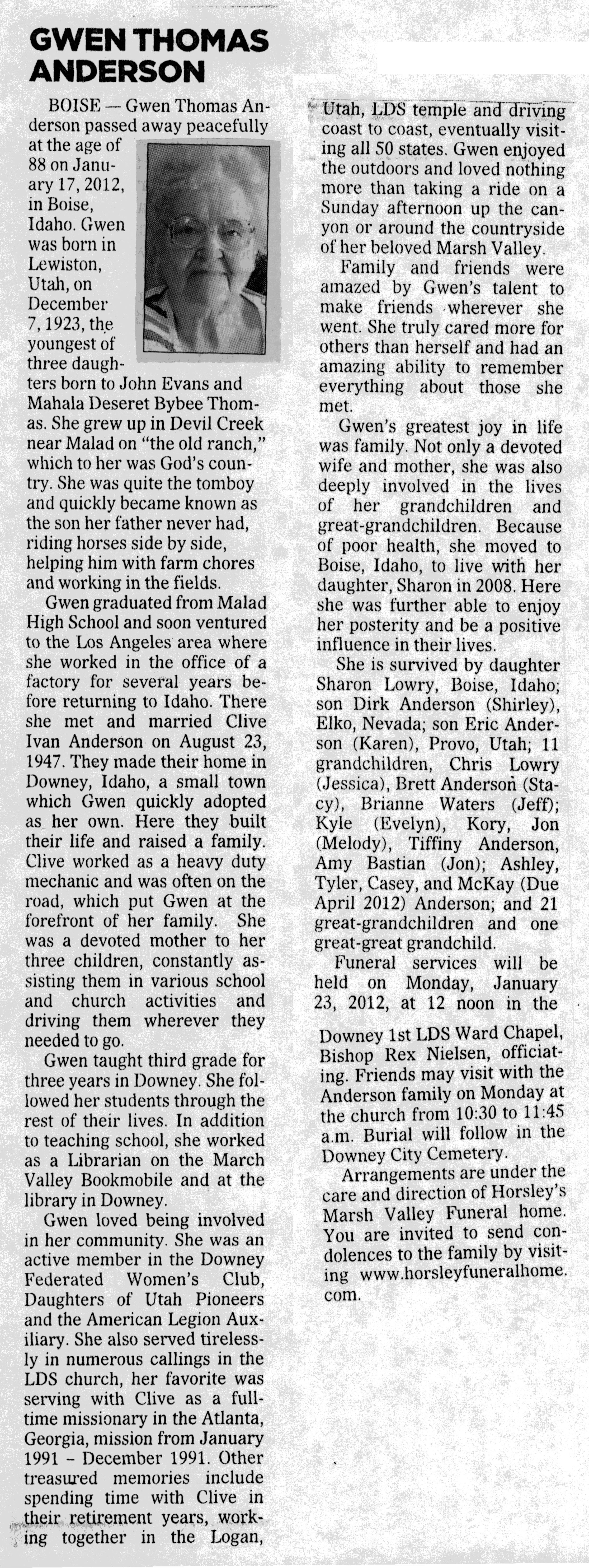 Gwen Thomas Anderson obit