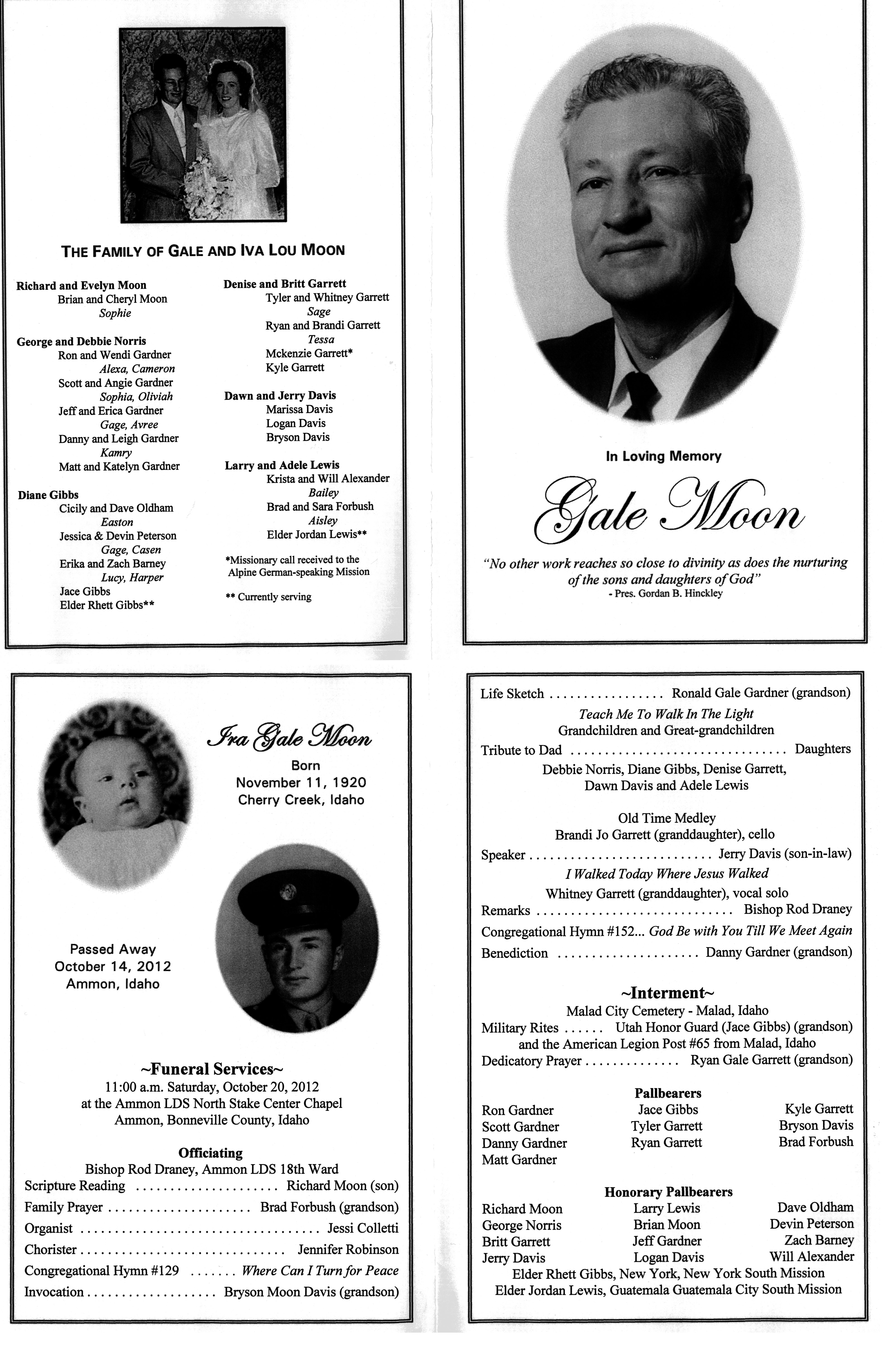 Ira (Gale) Moon program