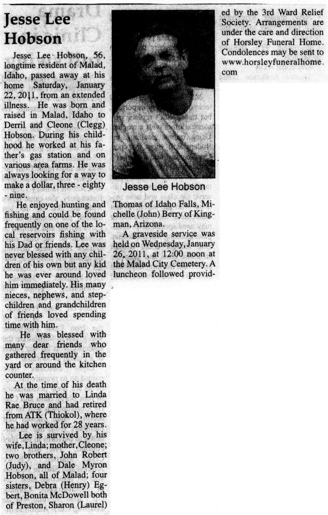 Jesse Lee Hobson obit