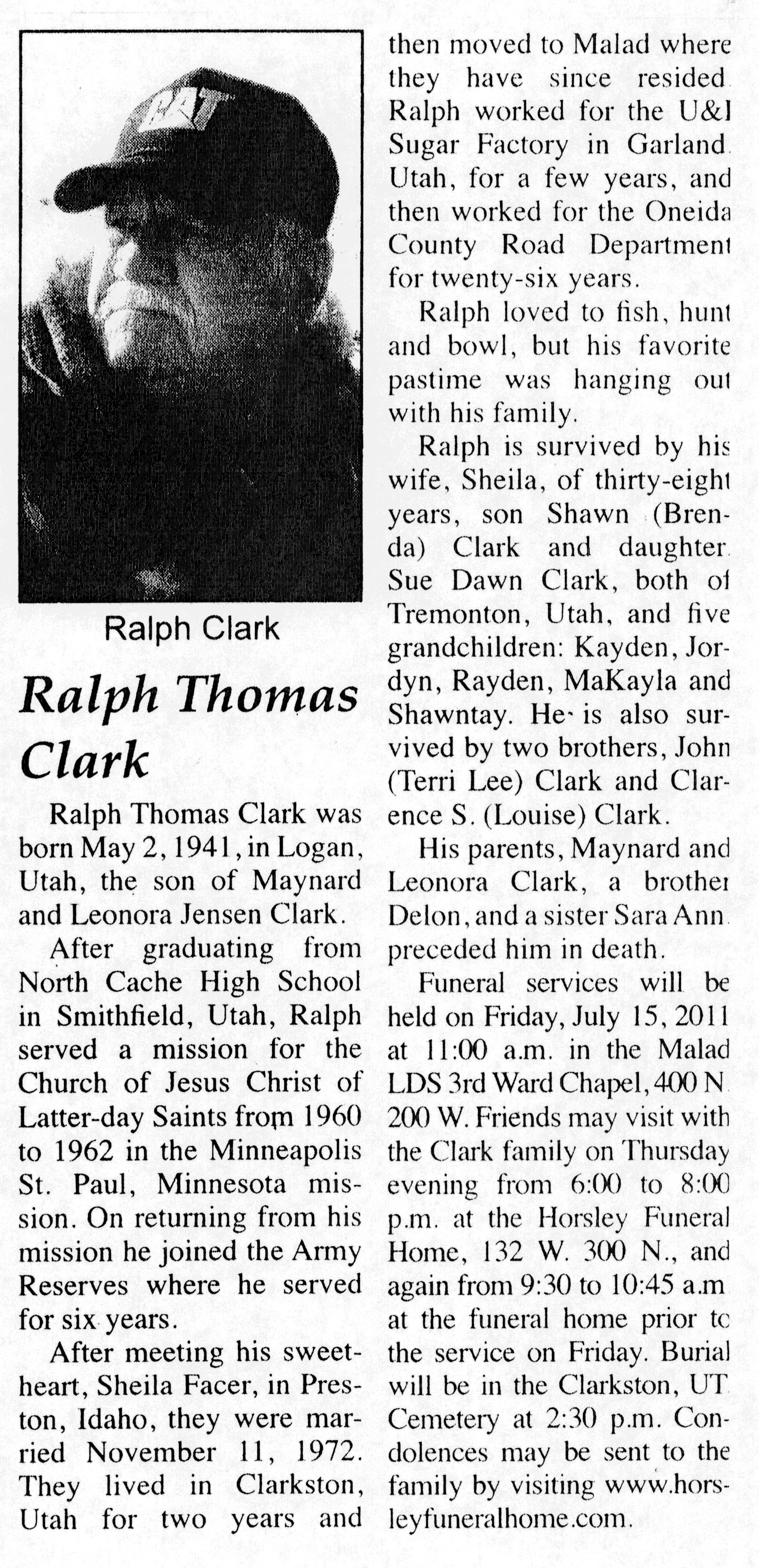 Ralph Thomas Clark obit