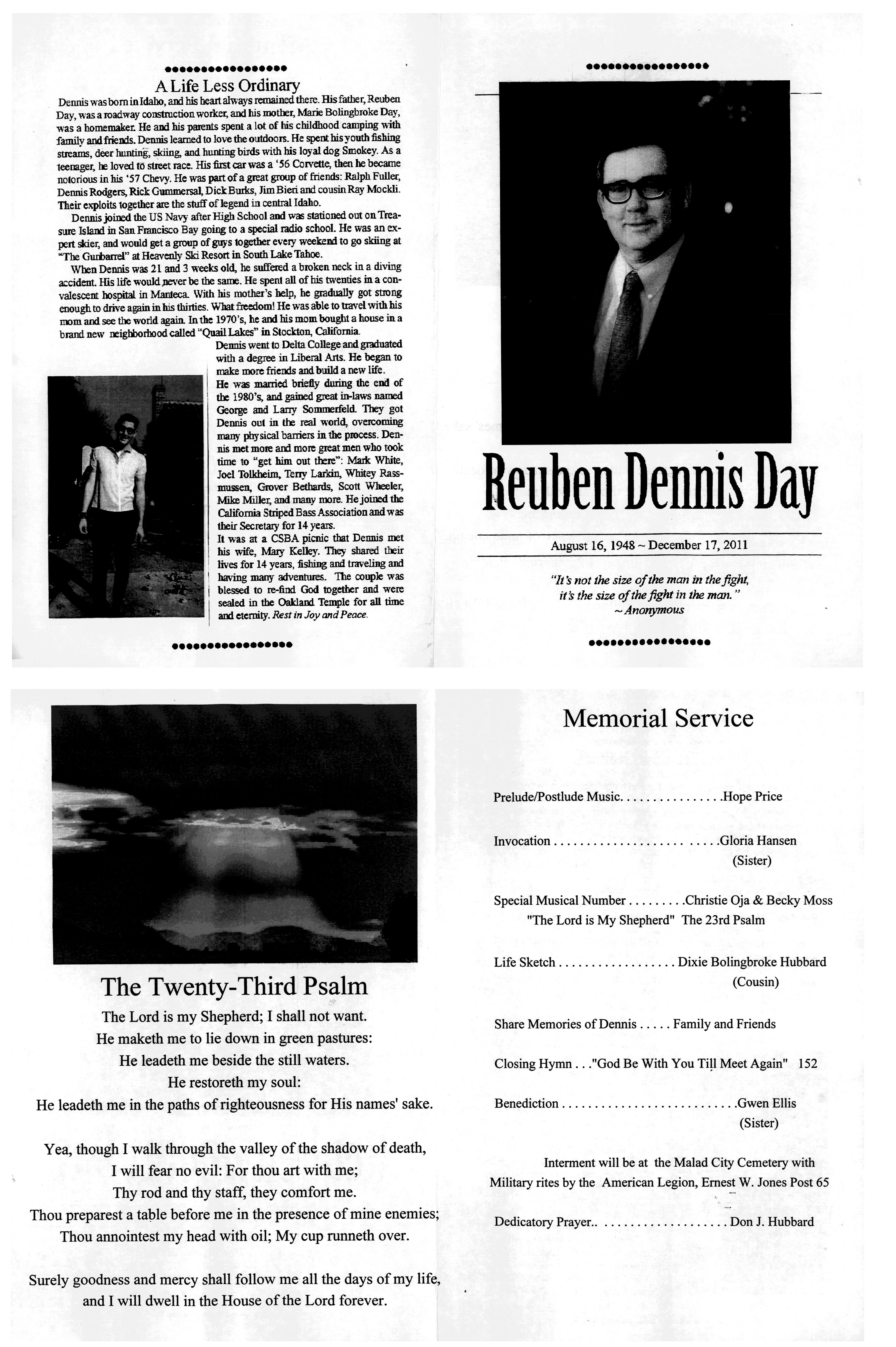 Rueben Dennis Day program