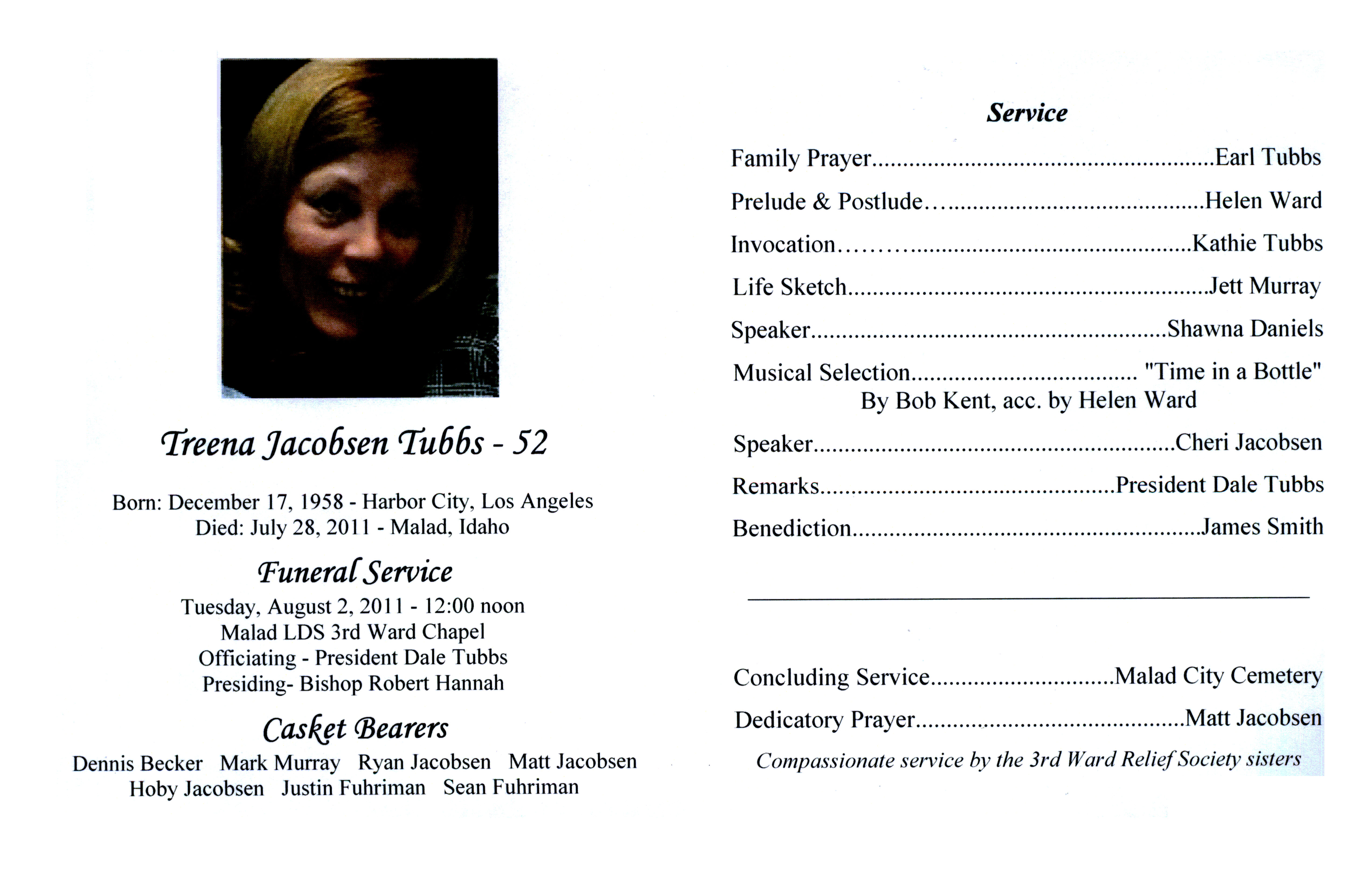 Treena Jacobsen Tubbs program