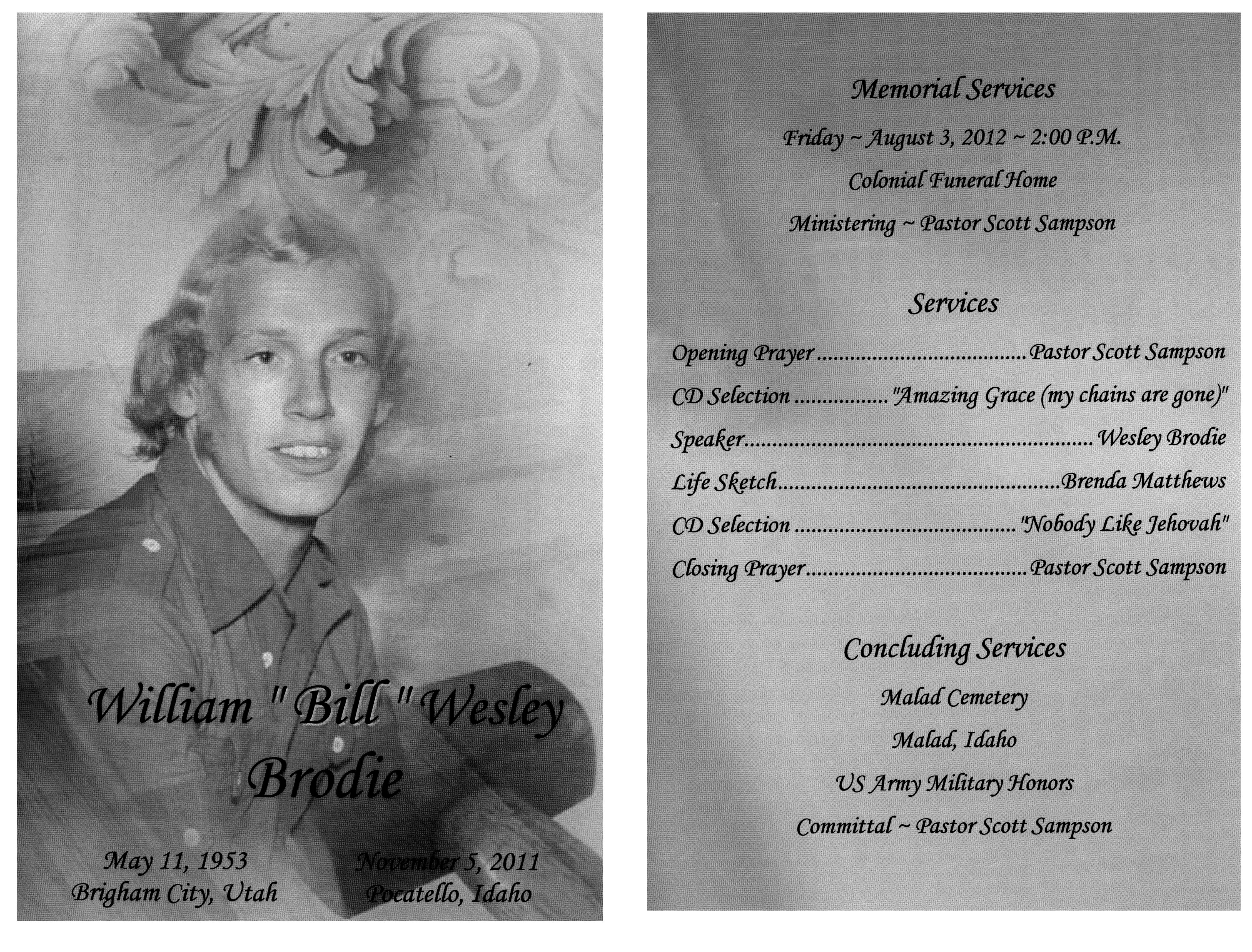 William (Bill)Wesley Brodie program